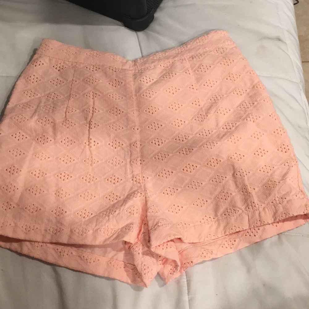 High waisted patterned shorts